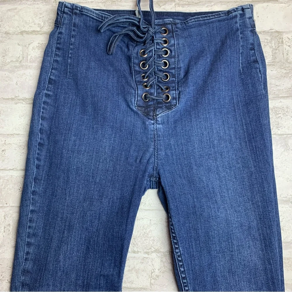 Free People Skinny Jeans Lace Up Close EUC Women’s 29 - Picture 1 of 9